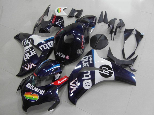 Lojas Carenagens Moto Honda CBR1000RR 2008-2011 - Azul Escuro Branco Vermelho Tuenli HP