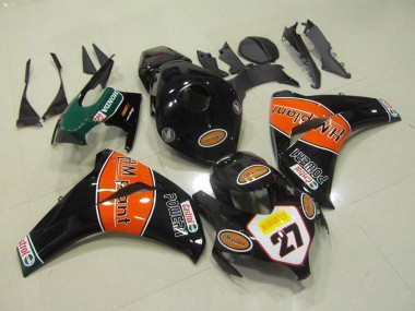 Lojas Carenagens Moto Honda CBR1000RR 2008-2011 - Preto Brilhante Laranja HM Plant 27