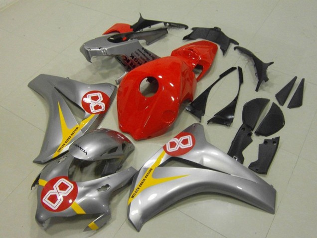 Lojas Carenagens Moto Honda CBR1000RR 2008-2011 - Prata Vermelho Amarelo 8