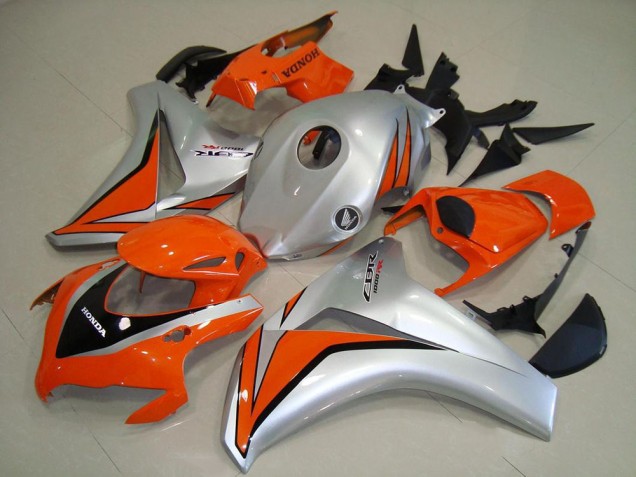 Lojas Carenagens Moto Honda CBR1000RR 2008-2011 - Prata Laranja Preto Brilhante