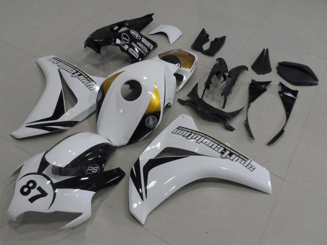 Lojas Carenagens Moto Honda CBR1000RR 2008-2011 - Branco Ouro Preto Brilhante 87
