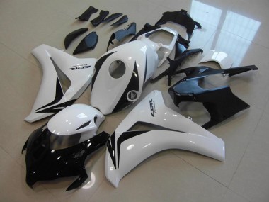 Lojas Kits Carenagem Moto Honda CBR1000RR 2008-2011 - Branco Preto Brilhante