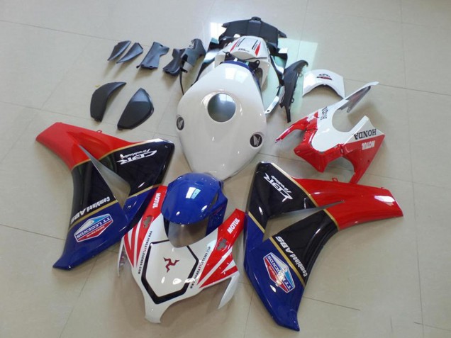 Lojas Carenagens Moto Honda CBR1000RR 2008-2011 - Branco Vermelho Azul Preto Brilhante TT Legends