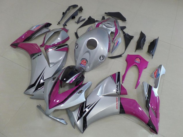 Lojas Carenagens Moto Honda CBR1000RR 2012-2016 - Prata Rosa Preto Brilhante