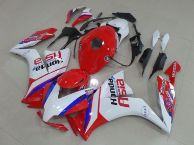 Lojas Carenagens Moto Honda CBR1000RR 2012-2016 - Branco Vermelho Azul Honda Asia