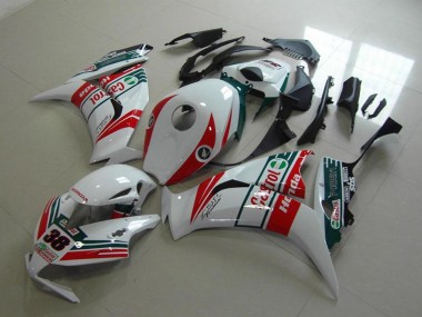Lojas Carenagens Moto Honda CBR1000RR 2012-2016 - Branco Vermelho Verde Castrol 38