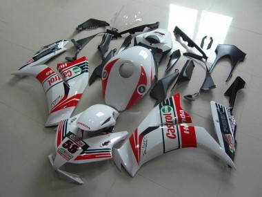 Lojas Carenagens Moto Honda CBR1000RR 2012-2016 - Branco Vermelho Verde Castrol