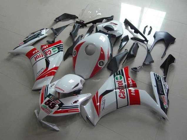 Lojas Carenagens Moto Honda CBR1000RR 2012-2016 - Branco Vermelho Verde Castrol