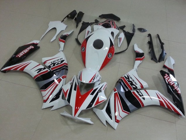 Lojas Carenagens Moto Honda CBR1000RR 2012-2016 - Branco Vermelho Prata Preto One Heart