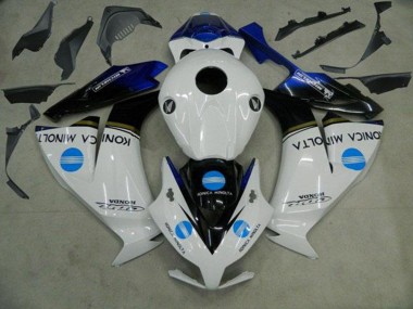 Lojas Carenagens Moto Honda CBR1000RR 2012-2016 - Branco Azul Preto Brilhante Konica Minolta