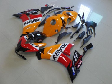 Lojas Carenagem Moto Honda CBR1000RR 2012-2016 - Laranja Branco Vermelho Preto Brilhante Repsol