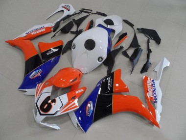 Lojas Carenagens Moto Honda CBR1000RR 2012-2016 - Branco Azul Laranja Preto Brilhante TT Legends 6