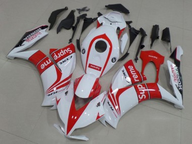 Lojas Carenagens Moto Honda CBR1000RR 2012-2016 - Branco Vermelho Preto Supreme