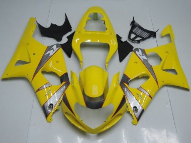 Lojas Carenagens Moto Suzuki GSXR 1000 2000-2002 - Amarelo Prata Cinzento