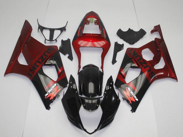 Lojas Carenagem Moto Suzuki GSXR 1000 2003-2004 - Vermelho Preto Brilhante