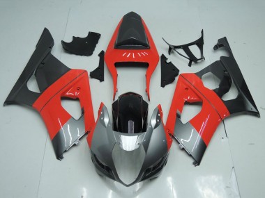Lojas Carenagem Moto Suzuki GSXR 1000 2003-2004 - Vermelho Prata Preto