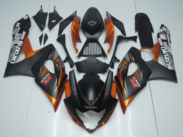 Lojas Carenagem Moto Suzuki GSXR 1000 2005-2006 - Preto Fosco Laranja