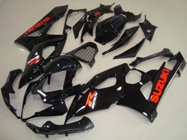 Lojas Carenagens Moto Suzuki GSXR 1000 2005-2006 - Preto Brilhante Vermelho Decal