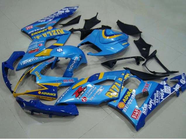 Lojas Carenagens Moto Suzuki GSXR 1000 2005-2006 - Azul Ouro Rizla