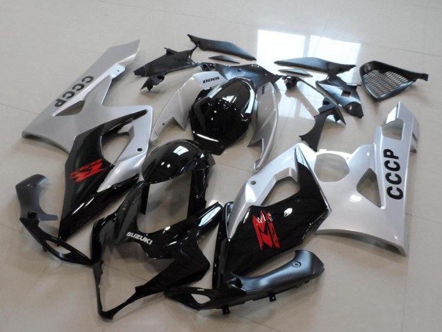 Lojas Kits Carenagem Moto Suzuki GSXR 1000 2005-2006 - Prata Preto Vermelho