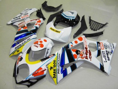 Lojas Carenagens Moto Suzuki GSXR 1000 2007-2008 - Branco Vermelho Amarelo Azul Preto Pepe Phone
