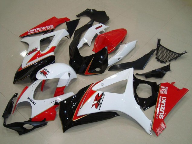 Lojas Kits Carenagem Moto Suzuki GSXR 1000 2007-2008 - Branco Vermelho Preto
