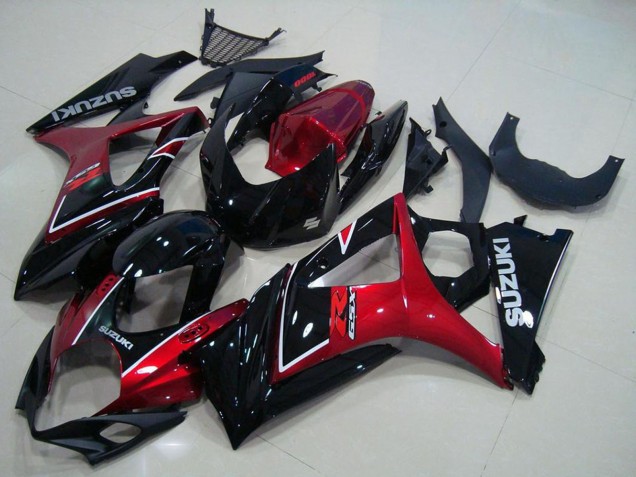 Lojas Carenagem Moto Suzuki GSXR 1000 2007-2008 - Vermelho Preto Brilhante