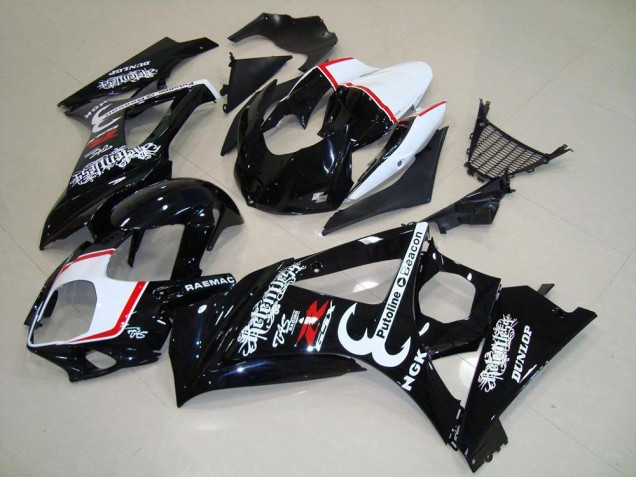 Lojas Carenagens Moto Suzuki GSXR 1000 2007-2008 - Preto Brilhante Vermelho Relentless