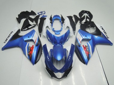 Lojas Carenagens Moto Suzuki GSXR 1000 2009-2016 - Azul Claro Azul Branco Preto OEM Estilo