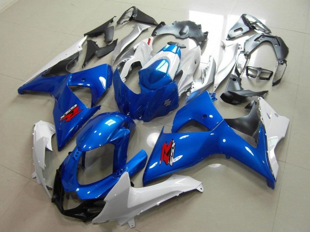 Lojas Carenagens Moto Suzuki GSXR 1000 2009-2016 - Azul Branco Preto OEM Estilo
