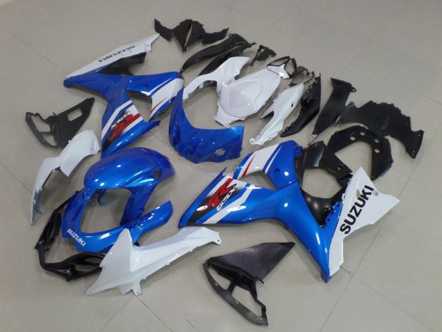 Lojas Kits Carenagem ABS Suzuki GSXR 1000 2009-2016 - Branco Azul Preto