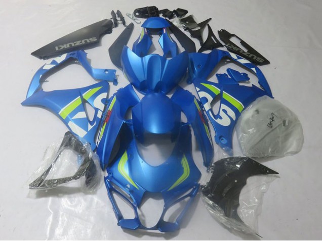 Lojas Carenagens Moto Suzuki GSXR 1000 2017-2024 - Azul Verde Limão Branco