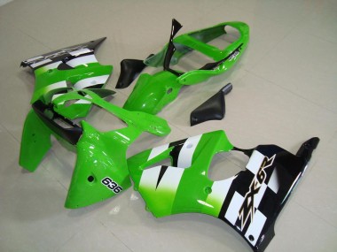 Lojas Carenagens Moto Kawasaki ZX6R 2000-2002 - Verde Branco Preto 636