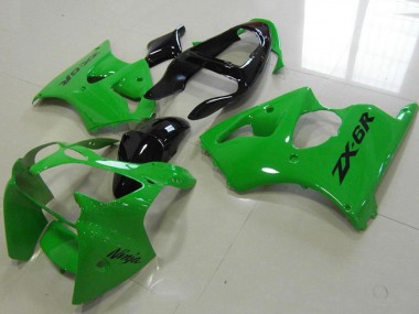 Lojas Carenagem Moto Kawasaki ZX6R 2000-2002 - Verde Preto Brilhante