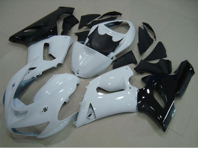 Lojas Carenagem Moto Kawasaki ZX6R 2005-2006 - Branco Preto