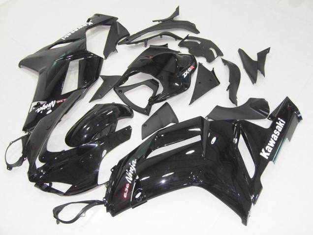Lojas Carenagens Moto Kawasaki ZX6R 2007-2008 - Preto Brilhante