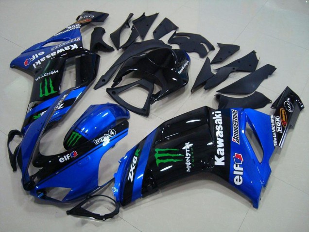 Lojas Carenagens Moto Kawasaki ZX6R 2007-2008 - Azul Monstro