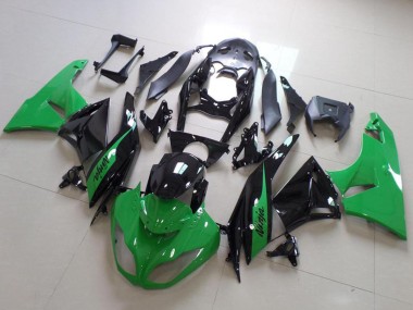 Lojas Carenagem Moto Kawasaki ZX6R 2009-2012 - Verde Preto Brilhante