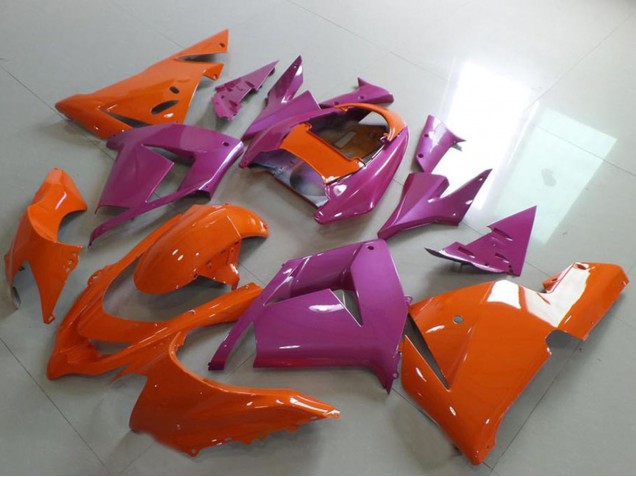 Lojas Carenagens Moto Kawasaki ZX10R 2004-2005 - Laranja Rosa