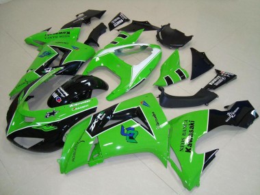 Lojas Carenagens Moto Kawasaki ZX10R 2006-2007 - Verde Branco Preto Brilhante