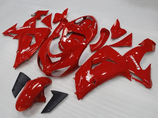 Lojas Carenagens Moto Kawasaki ZX10R 2006-2007 - Vermelho Branco