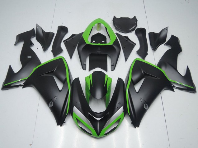Lojas Carenagem Moto Kawasaki ZX10R 2006-2007 - Verde Preto Fosco
