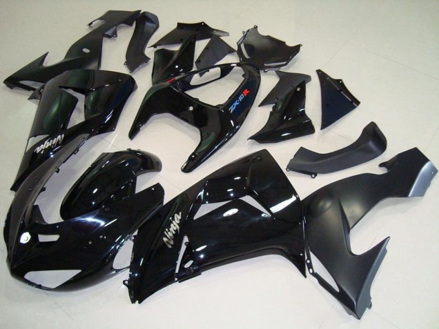 Lojas Carenagens Moto Kawasaki ZX10R 2006-2007 - Preto Brilhante Preto Fosco Branco Ninja