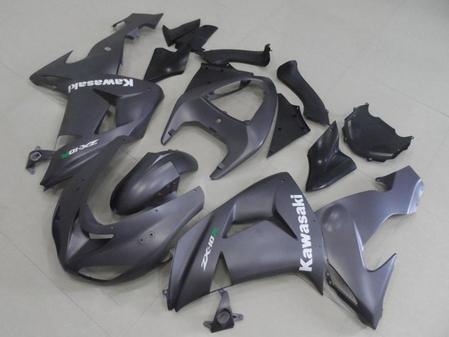 Lojas Carenagens Moto Kawasaki ZX10R 2006-2007 - Cinzento Fosco Branco Decal