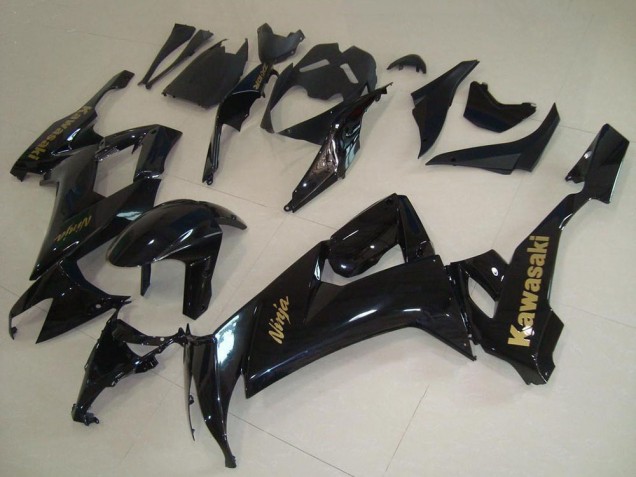 Lojas Carenagens Moto Kawasaki ZX10R 2008-2010 - Preto Brilhante Ouro Decal