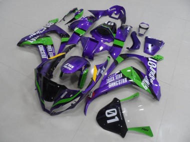 Lojas Carenagens Moto Kawasaki ZX10R 2011-2015 - Roxo Verde Preto Branco Trick Star Gangstar Eva Corrida 01