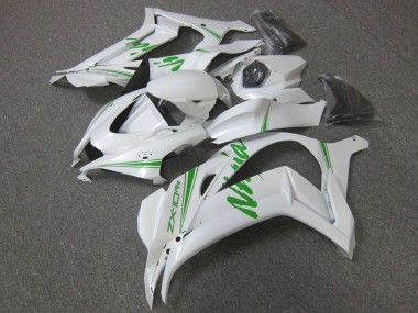 Lojas Carenagem Moto Kawasaki ZX10R 2016-2020 - Branco Pérola Verde