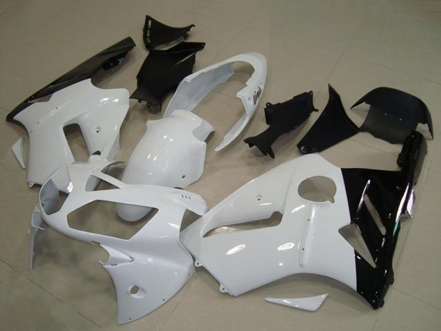 Lojas Carenagem Moto Kawasaki ZX12R 2002-2006 - Branco Preto Brilhante