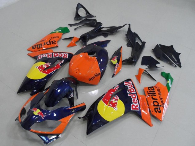 Lojas Carenagens Moto Aprilia RS125 2006-2011 - Laranja Vermelho Amarelo Azul Escuro Red Bull