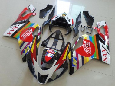 Lojas Carenagens Moto Aprilia RSV1000 2003-2006 - Branco Vermelho Preto Verde Amarelo Alice Sax
